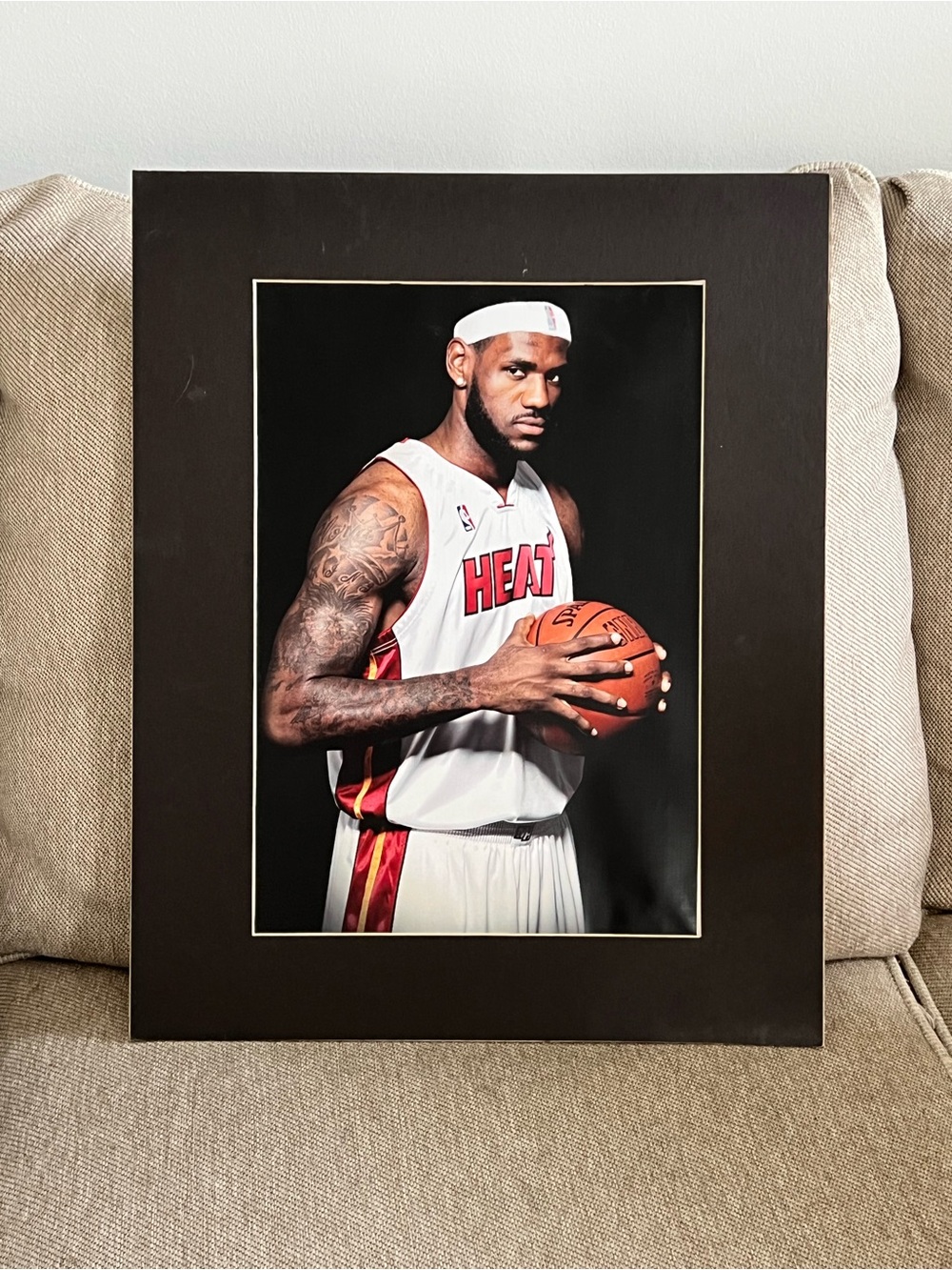 LeBron James 16 x 20 matted Sports Portrait Wall Art in Black
